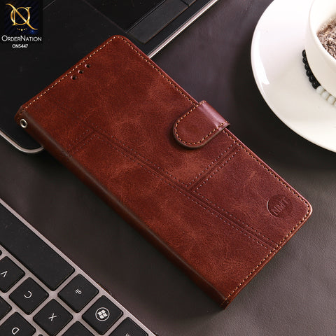 Xiaomi Mi 11 Ultra - Dark Brown - Premium Leather Megantic Flip Book Covers With Card Holding Option