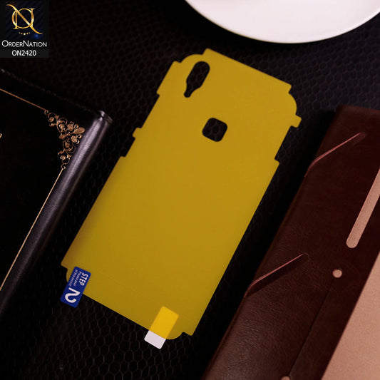 Vivo Y85 Protector Cover - Transparent Hydro Jell Skin Film Unbreakable Back Protector Sheet