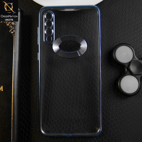 Samsung Galaxy A50 Cover - Sierra Blue -  Electroplating Borders Logo Hole Camera Lens Protection Soft Silicone Case