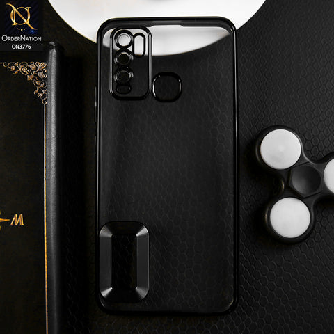 Vivo Y50 Cover - Black -  Electroplating Borders Logo Hole Camera Lens Protection Soft Silicone Case