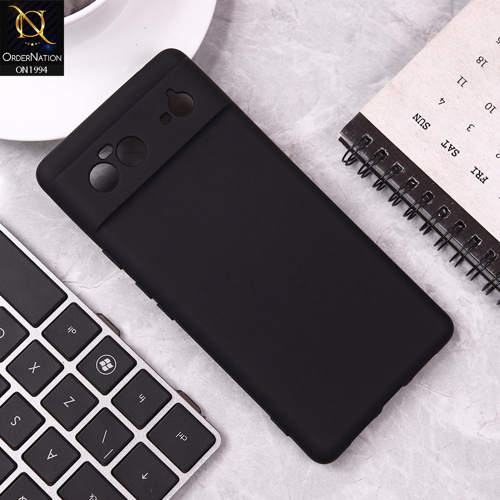 Google Pixel 6 Cover - Black - Matte Shockproof Sillica Gel Soft Case
