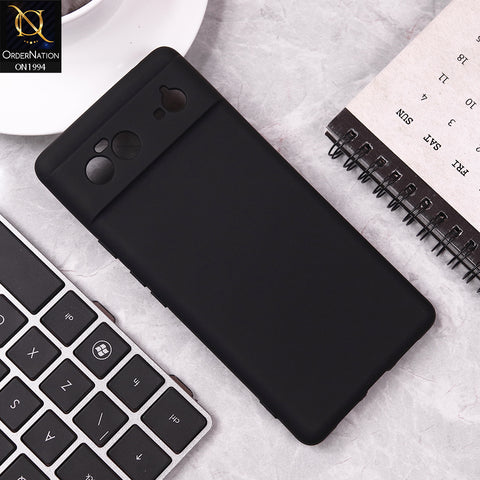Google Pixel 6 Cover - Black - Matte Shockproof Sillica Gel Soft Case
