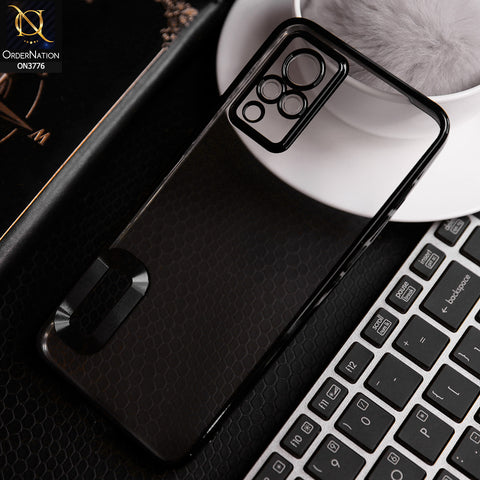 Vivo V21 Cover - Black -  Electroplating Borders Logo Hole Camera Lens Protection Soft Silicone Case