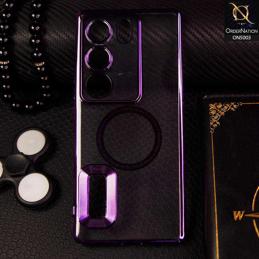 Vivo V29 - Purple -  Magsafe Camera Protection Case Soft Cover