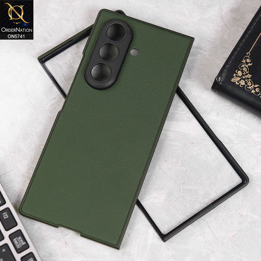 Samsung Galaxy Z Fold 7 Cover - Army Green - New Premium Quality PC Shell Case With Separate Tempered Film