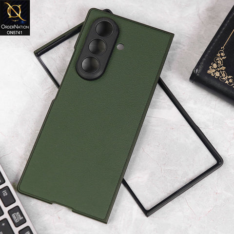 Samsung Galaxy Z Fold 7 Cover - Army Green - New Premium Quality PC Shell Case With Separate Tempered Film