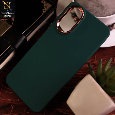 Oppo A17 Cover - Green -Electroplated Camera Border Soft Silicon Case