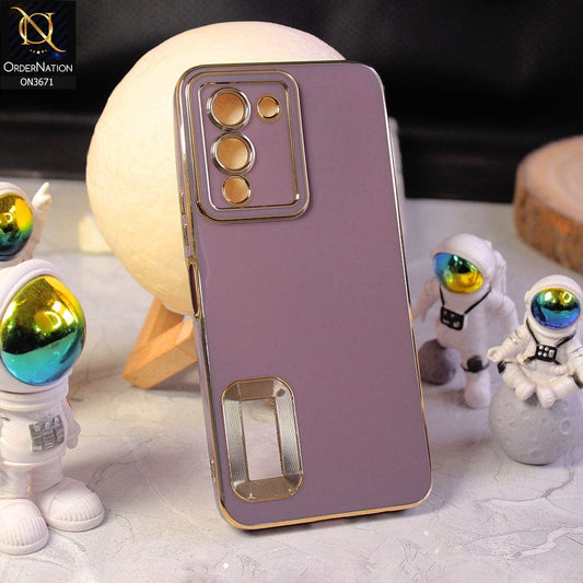 Infinix Note 12 G96 Cover - Mauve - All New Electroplating Borders With Logo Hole Protective Soft Silicon Case