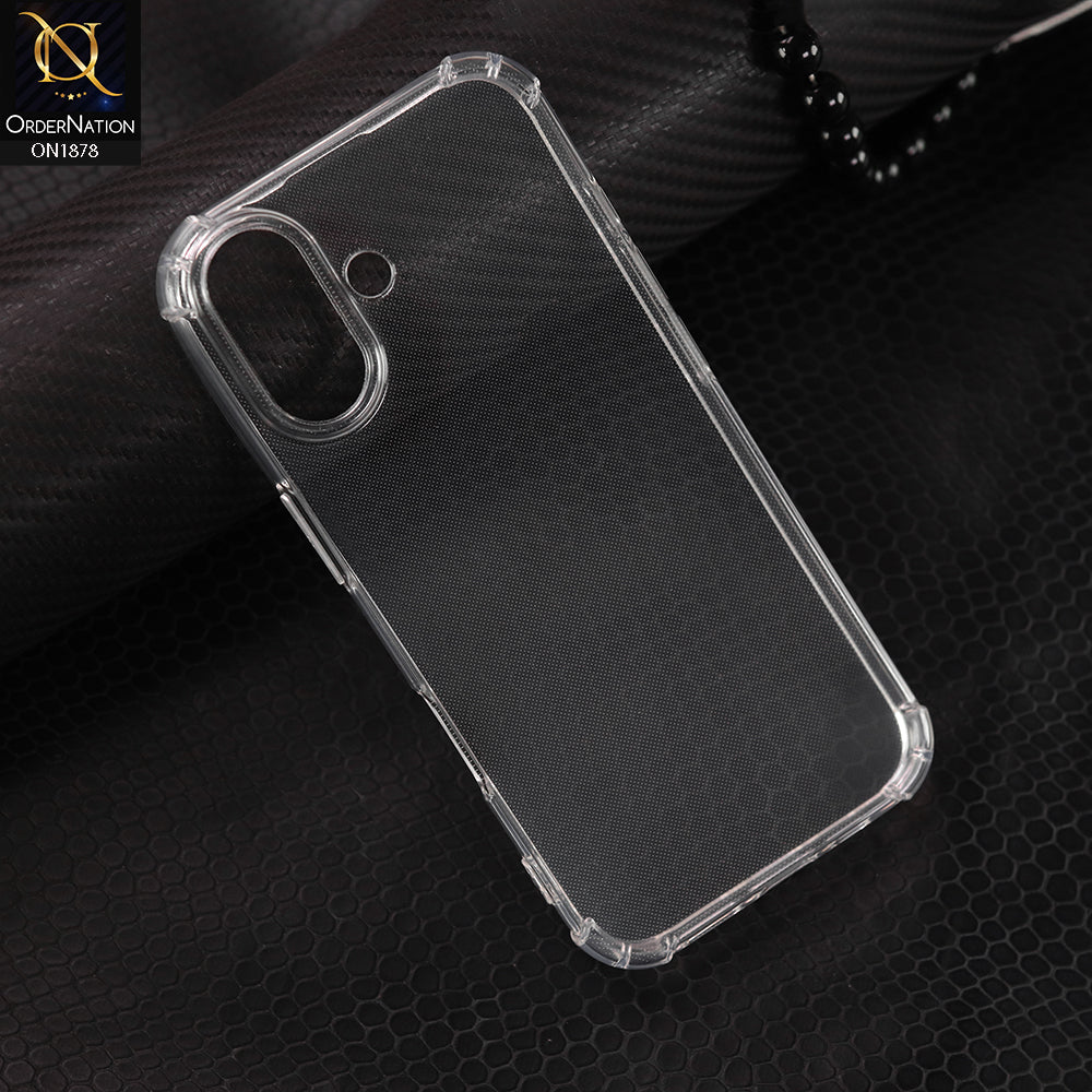 IPhone 17 Cover - Transparent - Shockproof and Camera Protection Clear TPU Soft Case