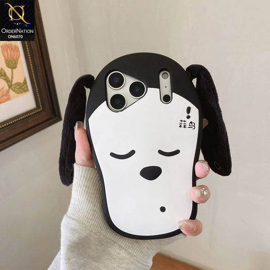 iPhone 17 Pro Max Cover - Black - Kawaii Plush Silicone Case