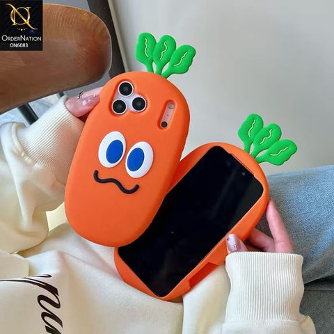 iPhone 17 Pro Max Cover - Orange - Trendy 3D Soft Silicone Case