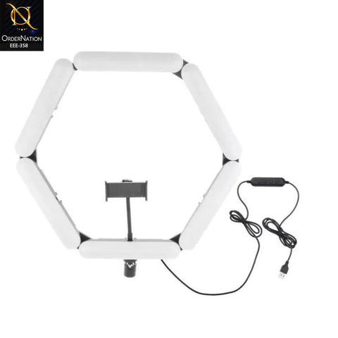 V8 Foldable RGB LED Ring Light | Adjustable Color & Brightness Selfie & Makeup Light