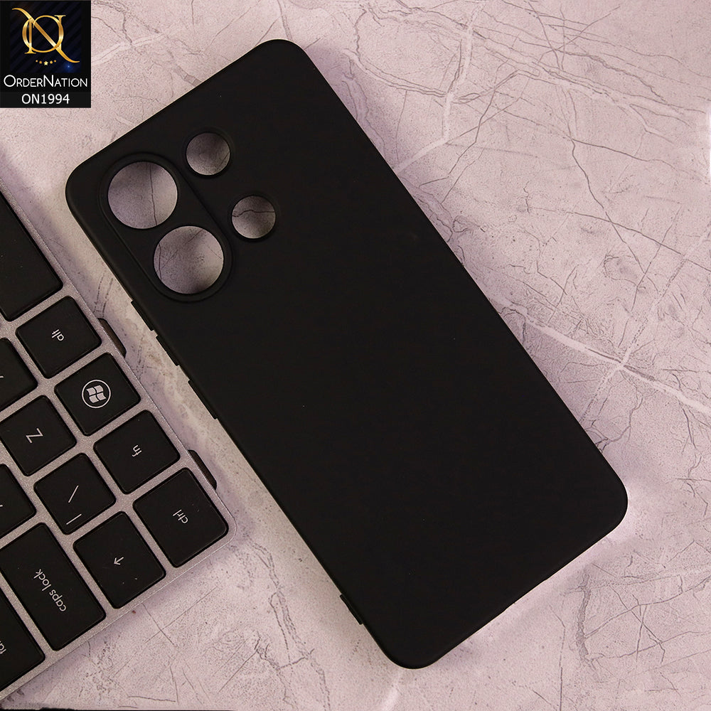 Xiaomi Redmi Note 13 Cover - Black - Matte Shockproof Sillica Gel Soft Case