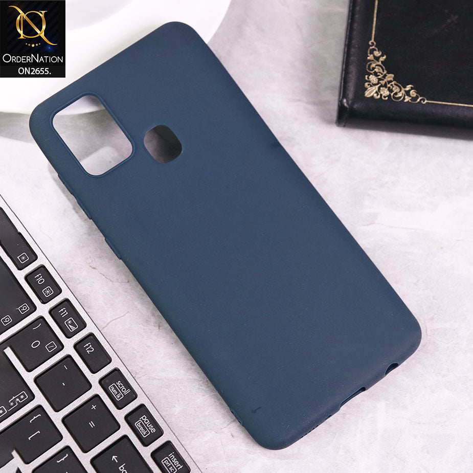 Samsung Galaxy A21s Cover - Blue - New Fashion Style Candy Colour Soft Case