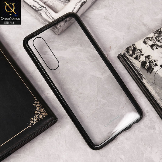 Huawei P30 Cover - black - Stylish Luphie 360 Front And Back Glass Magnetic Case
