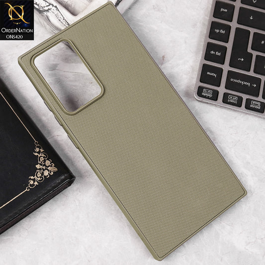 Samsung Galaxy Note 20 Ultra Cover - Gray - New Dotted Leather Texture Soft Borders Case