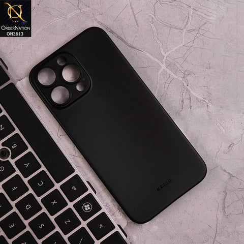 iPhone 15 Pro Max Cover - Black - All New Stylish KZDOO Air Skin Series Ultra Slim Round Borders High Quality Case