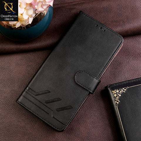 Samsung Galaxy A15 4G Cover - Black -  Premium Magnetic Leather Wallet Flip book Card Slots Soft Case