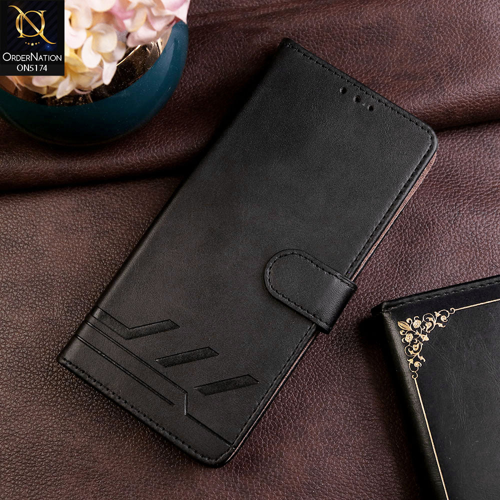 Xiaomi Redmi Note 13 Pro 4G Cover - Black -  Premium Magnetic Leather Wallet Flip book Card Slots Soft Case