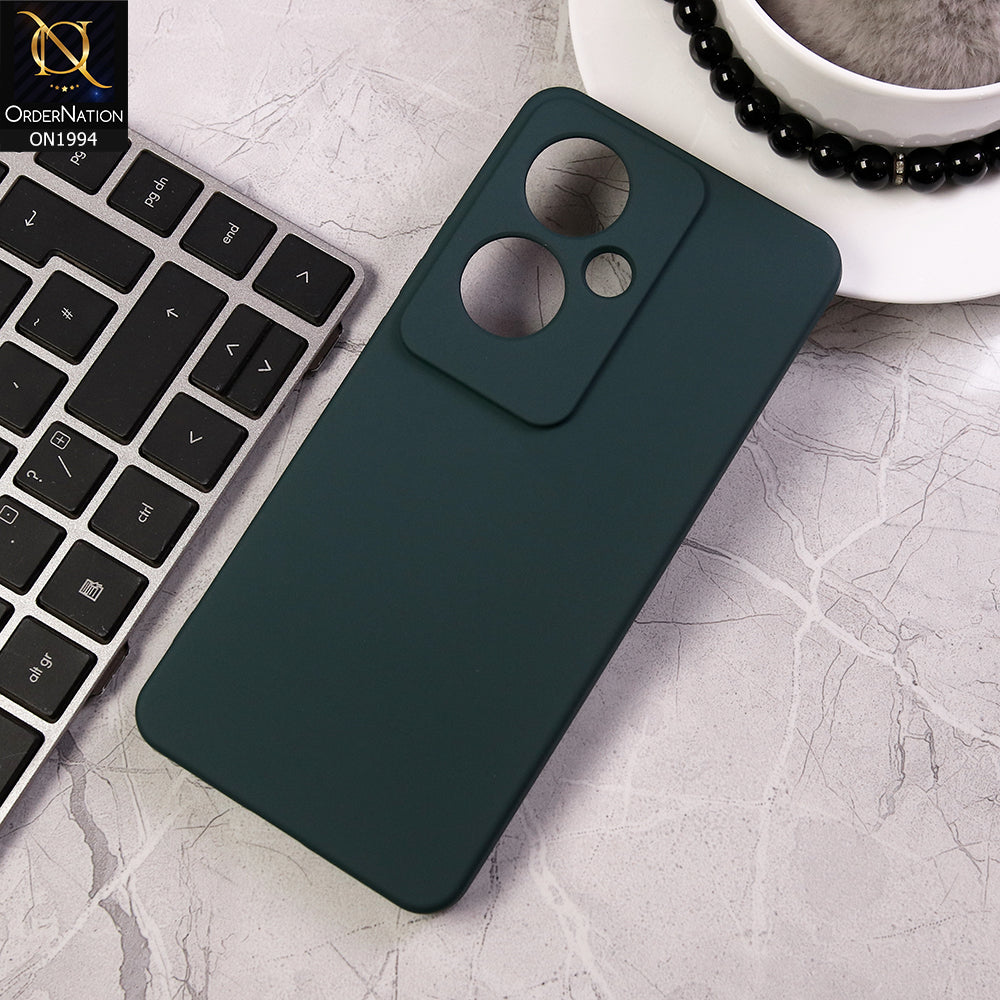 Oppo Reno 11F 5G Cover - Green - Matte Shockproof Sillica Gel Soft Case