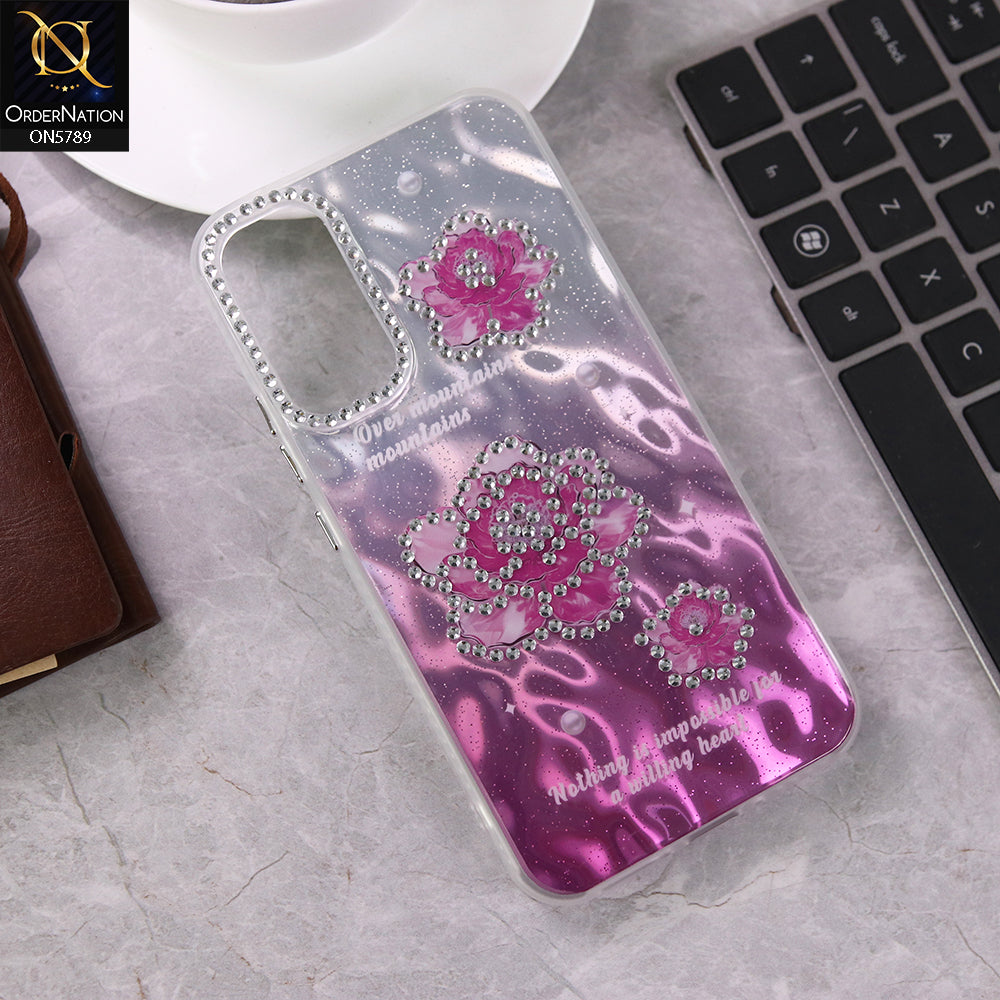 Samsung Galaxy A34 Cover - Design 3 -  3D Shinny Case With Camera Protection Soft Border Case