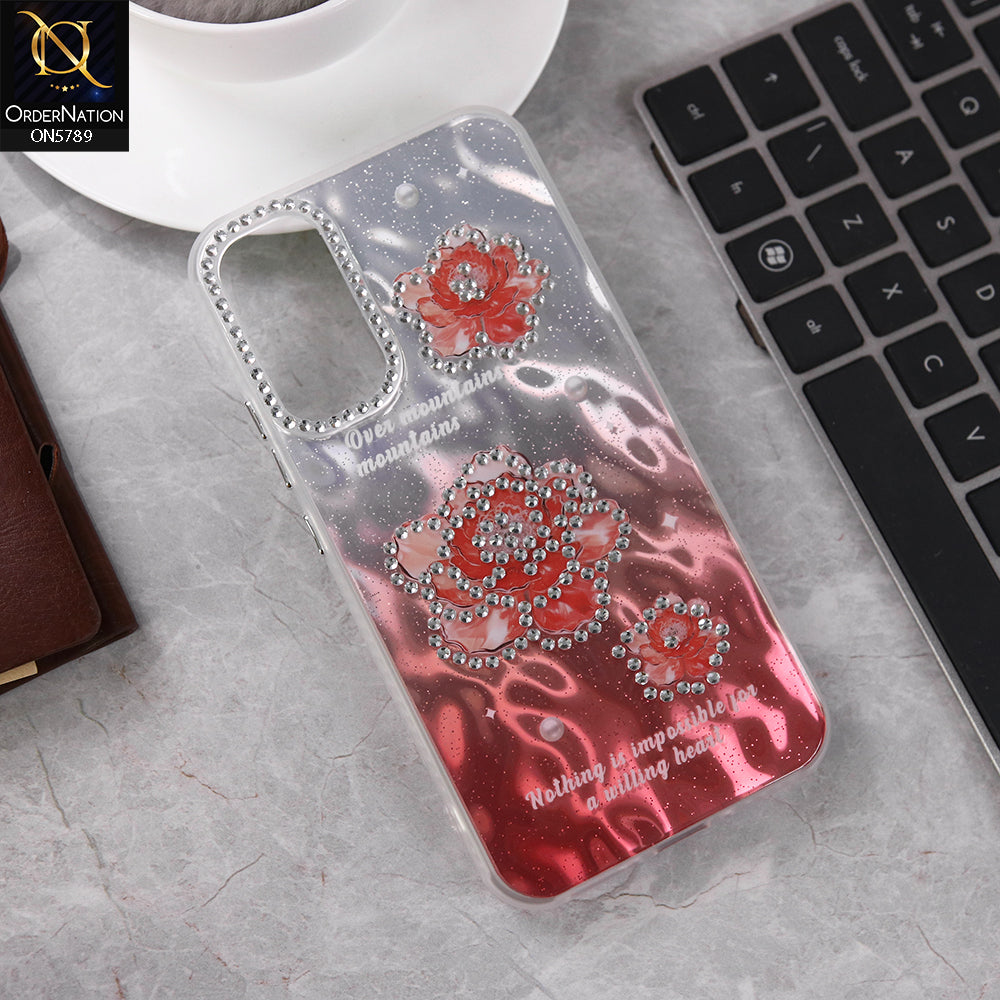 Samsung Galaxy A34 5G Cover - Design 2 -  3D Shinny Case With Camera Protection Soft Border Case