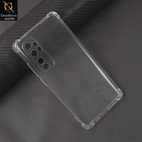 Xiaomi Mi Note 10 Lite Cover - Transparent - Soft 4D Design Shockproof Silicone Transparent Clear Camera Protection