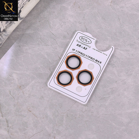 iPhone 17 Pro Camera Protector -Orange- 0G Sapphire Camra lens Protection