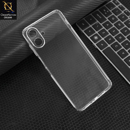 Samsung Galaxy A07 Cover - Transparent - Soft 4D Design Shockproof Silicone Transparent Clear Camera Protection Case