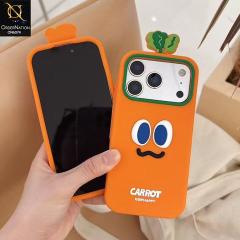 iPhone 17 Pro Max Cover - Orange - Chunky 3D Animated Character Shockproof Mobile Case