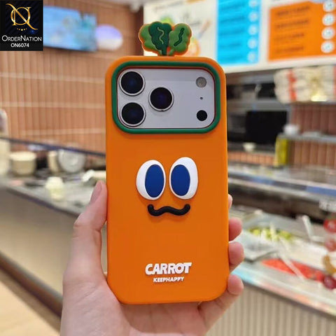 iPhone 17 Pro Max Cover - Orange - Chunky 3D Animated Character Shockproof Mobile Case