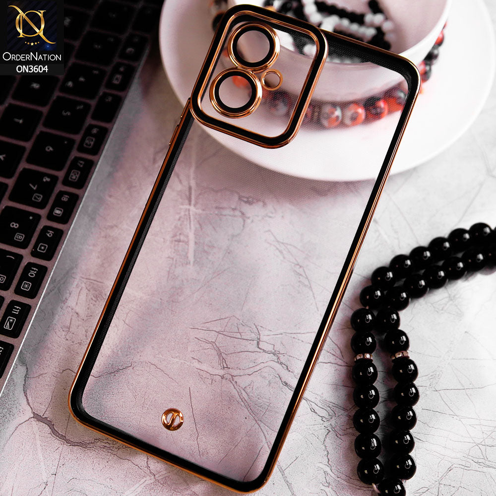 Tecno Camon 19 Neo Cover - Black - New Electroplated Side Borders Camera And Lense Protection Case