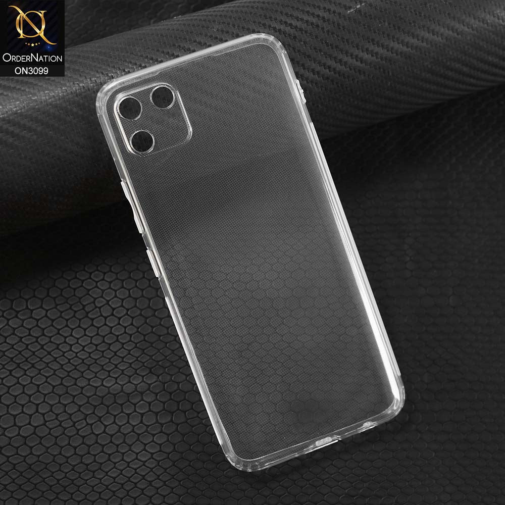 Realme C11 Cover - Transparent - Soft 4D Design Shockproof Silicone Transparent Clear Camera Protection Case
