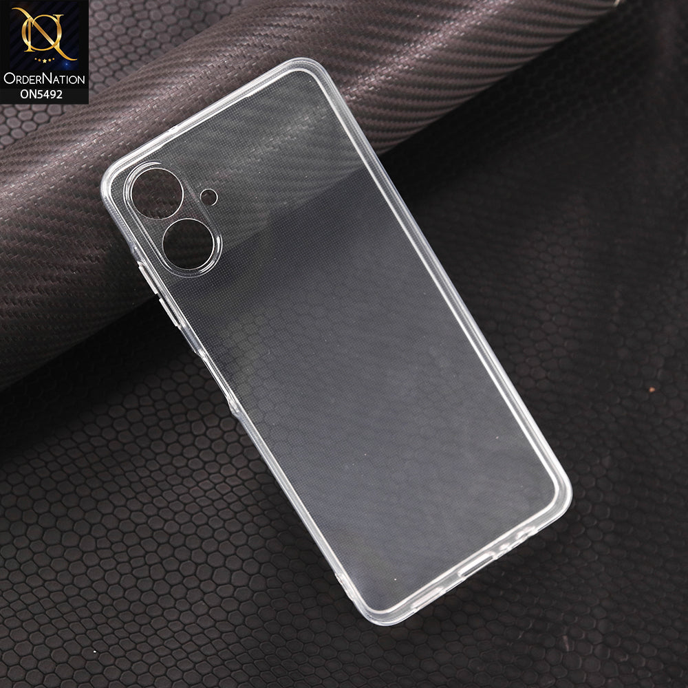 Samsung Galaxy A06-Transparent-Soft 4D Design Shockproof Silicone Clear Case