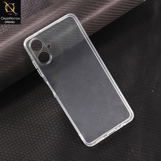 Samsung Galaxy A06-Transparent-Soft 4D Design Shockproof Silicone Clear Case