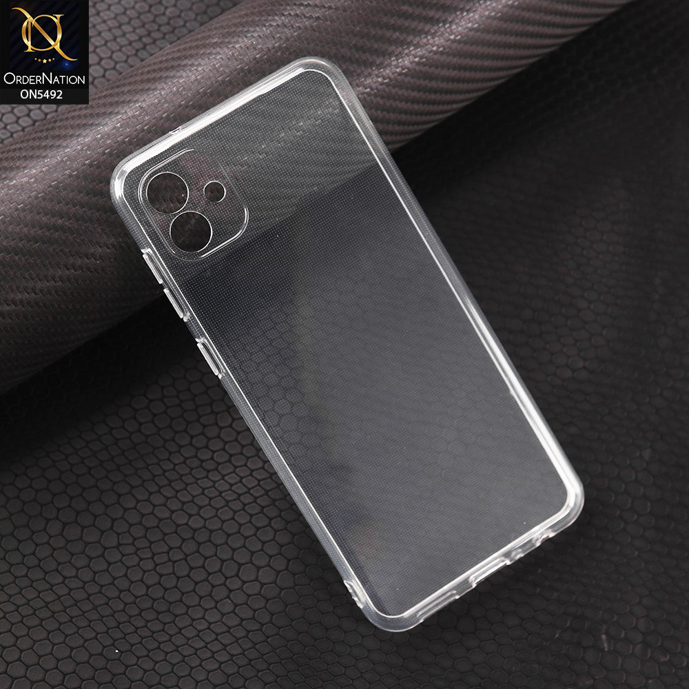 Samsung Galaxy A04-Transparent-Soft 4D Design Shockproof Silicone Clear Case