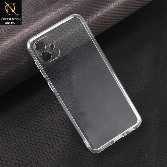 Samsung Galaxy A04-Transparent-Soft 4D Design Shockproof Silicone Clear Case