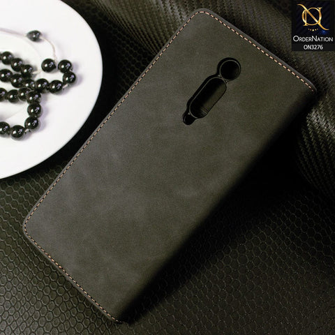 Xiaomi Mi 9T Cover - Black - ONation Business Flip Series - Premium Magnetic Leather Wallet Flip book Card Slots Soft Case