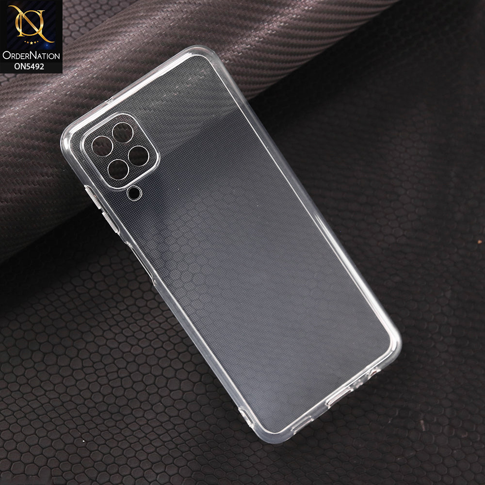 Samsung Galaxy A12-Transparent-Soft 4D Design Shockproof Silicone Clear Case