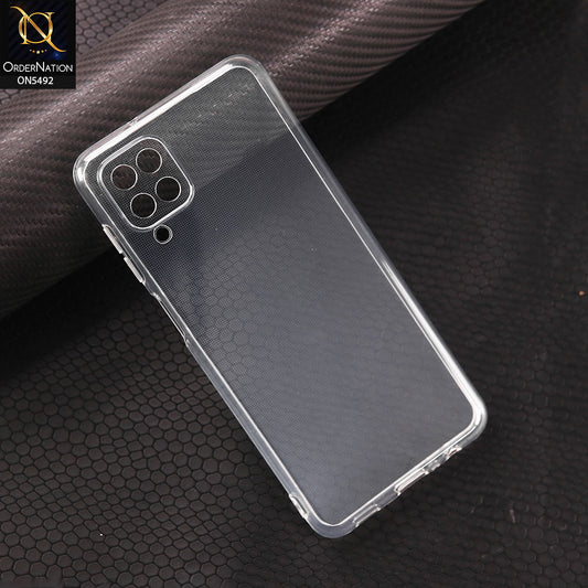 Samsung Galaxy A12-Transparent-Soft 4D Design Shockproof Silicone Clear Case