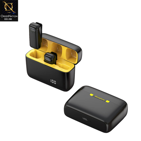 K6 Wireless Lavalier Microphone 1-in-2 Dual Mic with Noise Reduction for iPhone Android & Type-C Devices