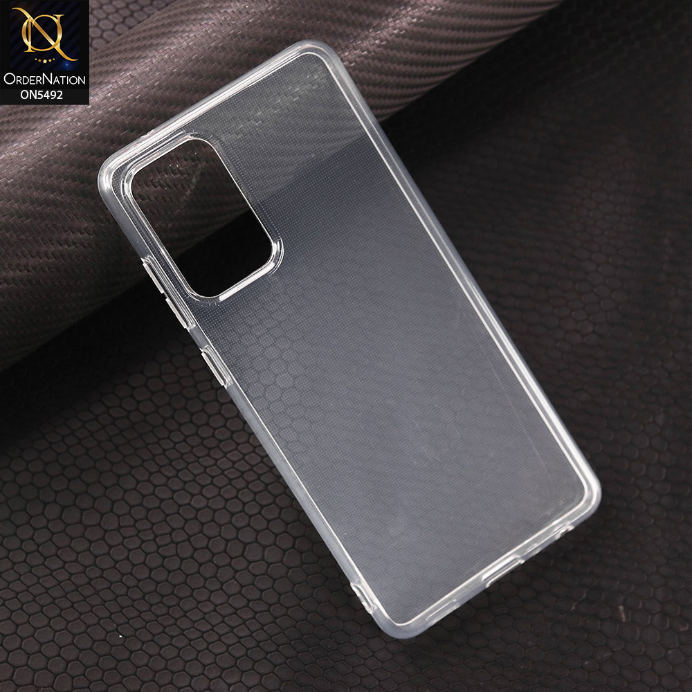 Samsung Galaxy A72 4G-Transparent-Soft 4D Design Shockproof Silicone Clear Case