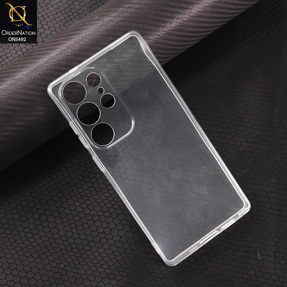 Samsung Galaxy S25 Ultra-Transparent-Soft 4D Design Shockproof Silicone Clear Case