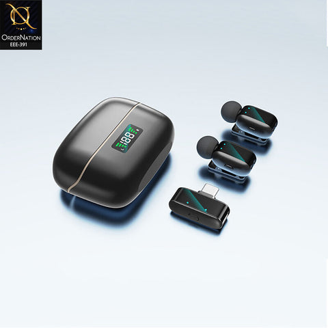 SX35 Mini Wireless Microphone Dual Mic Noise Reduction Type-C Lavalier Mic with Charging Case