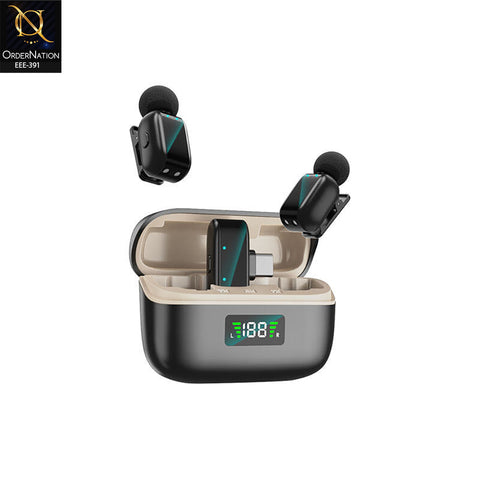 SX35 Mini Wireless Microphone Dual Mic Noise Reduction Type-C Lavalier Mic with Charging Case