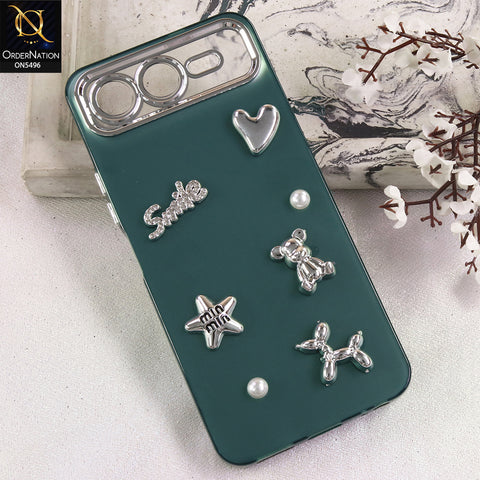 Infinix Smart 10 Plus - Green -  3D Smile Cartoon Matte Shinny Case With Camera Protection Soft Border Case