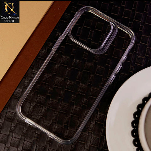 iPhone 15 Pro Cover - Transparent - New Clear Soft + Hard Double Body Camera & Screen Protection Case