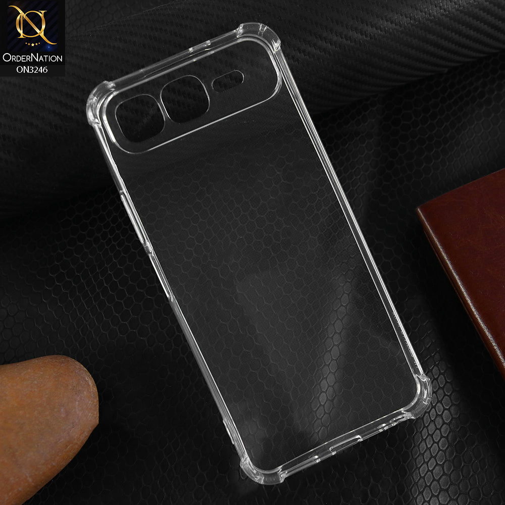 Infinix Smart 10 Plus Cover - Transparent - Soft 4D Design Shockproof Silicone Transparent Clear Camera Protection Case