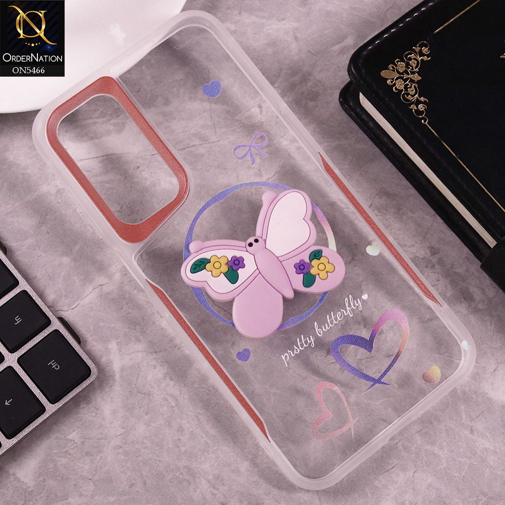 Samsung Galaxy A16 Cover - Purple - Cute 3D Butterfly Soft Case