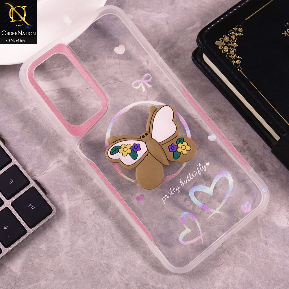 Samsung Galaxy A16 5G Cover - Brown - Cute 3D Butterfly Soft Case